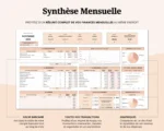 Aperçu de la page Synthèse du Budget Mensuel Classique