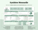 Aperçu de la page Synthèse du Budget Mensuel Classique