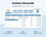 Aperçu de la page Synthèse du Budget Mensuel Simple