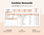 Aperçu de la page Synthèse du Budget Mensuel Simple