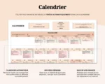 Aperçu de la page Calendrier du Budget Mensuel Classique