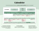 Aperçu de la page Calendrier du Budget Mensuel Classique