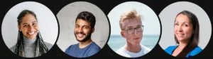 4 visages de clients satisfaits